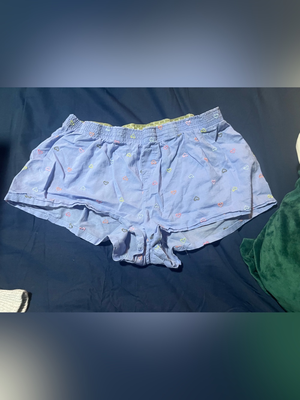 🕸️ (10 for $10) Blue Heart-Print Women's Lounge Shorts